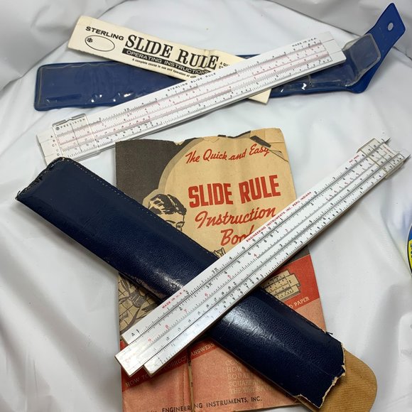 Set of 2 Vintage Slide Rule Ruler Instruments With Instructions. (549) - Picture 1 of 3